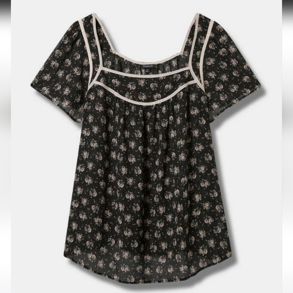 TORRID CHIFFON FLUTTER SLEEVE TOP L - Picture 7 of 7